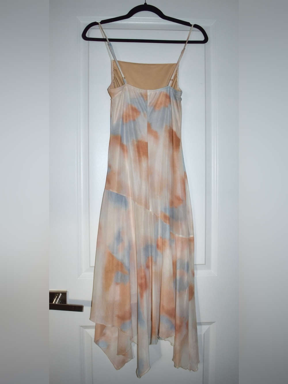 Coastal Cowgirl Whimsical SHEIN Abstract Watercolor Asymmetrical Midi Dress - Picture 2 of 3